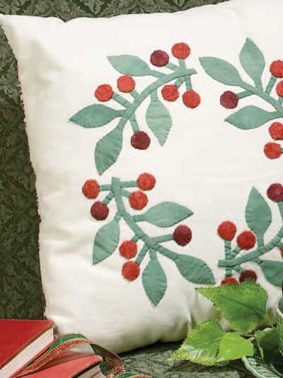 Cherry Wreath Pillow