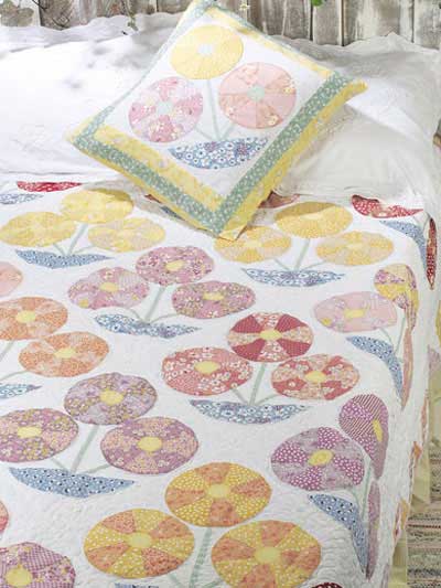 Bowl of Roses Quilt & Pillow
