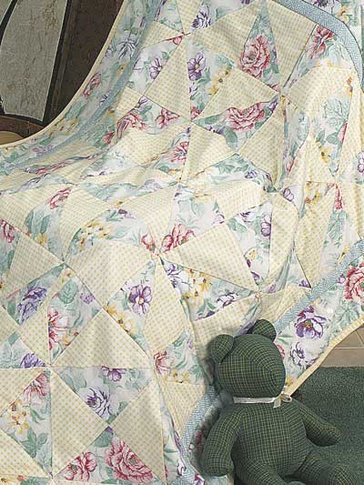 Fluffy Pinwheels Flannel Baby Quilt