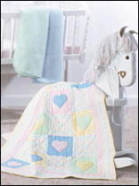 Pastel Hearts Baby Quilt